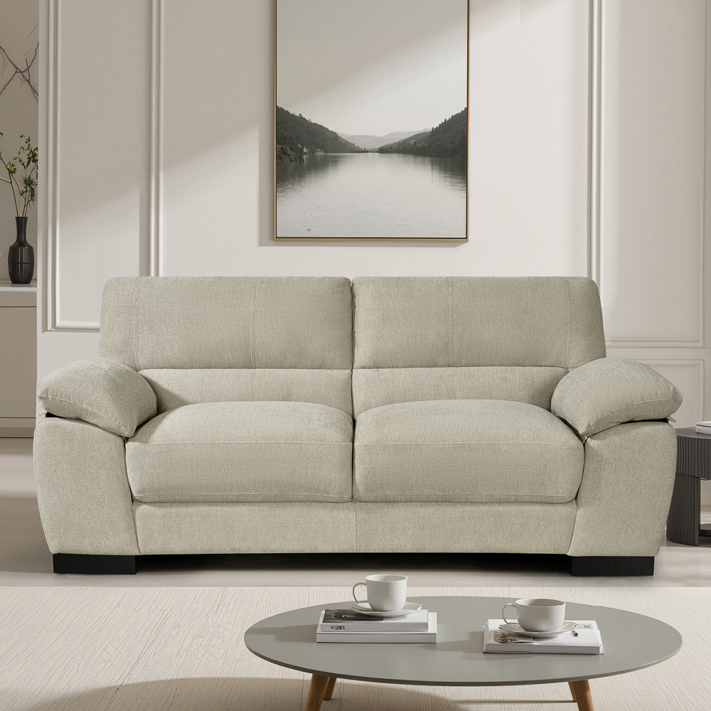 Artemis Home Roslyn 3 Seater Beige Fabric Sofa Image 3