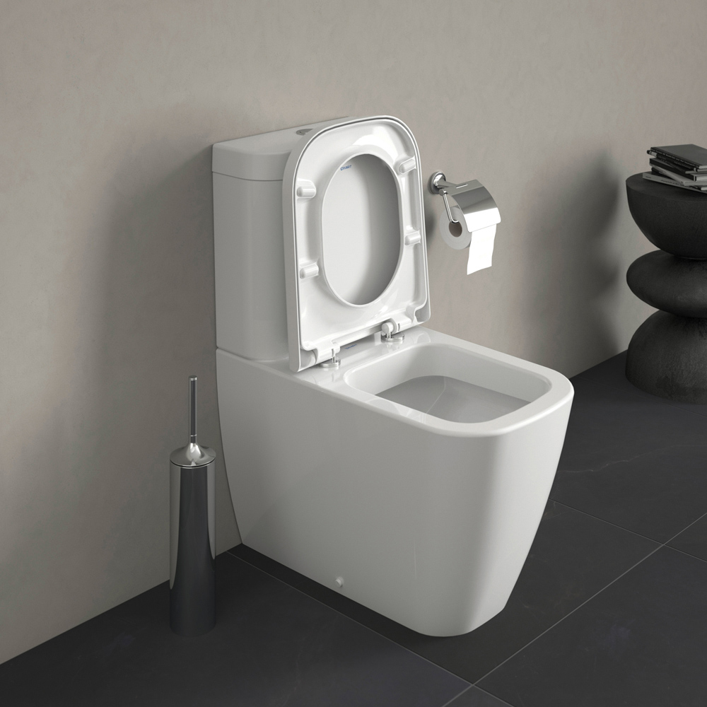 Duravit Happy D.2 White Toilet Seat and Cover 359 x 430mm Image 5