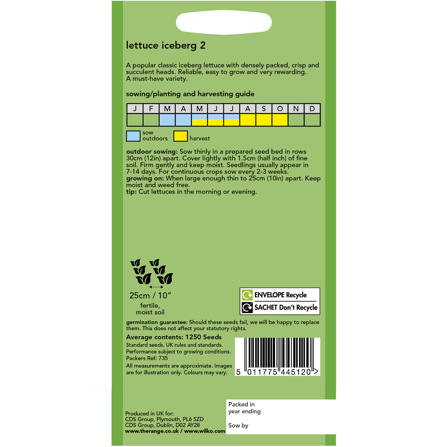 Wilko Iceberg Lettuce Seeds Image 2