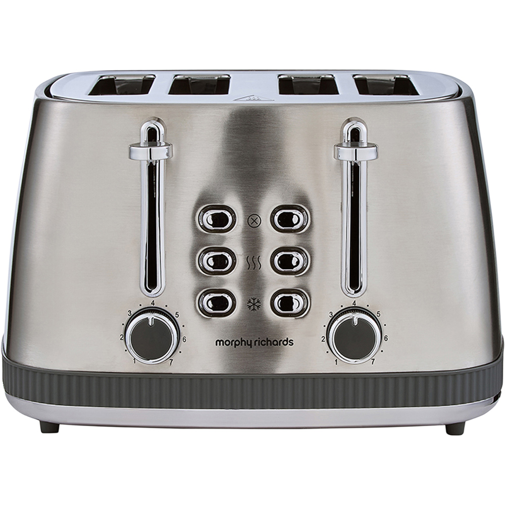 Morphy Richards Mexborough 242902 Grey Trim Stainless Steel 4 Slice Toaster Image 3