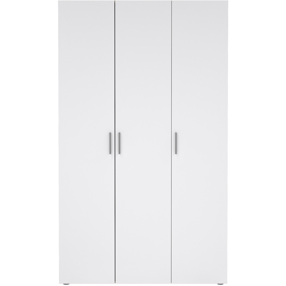 Florence 3 Door Oak and White High Gloss Wardrobe Image 3