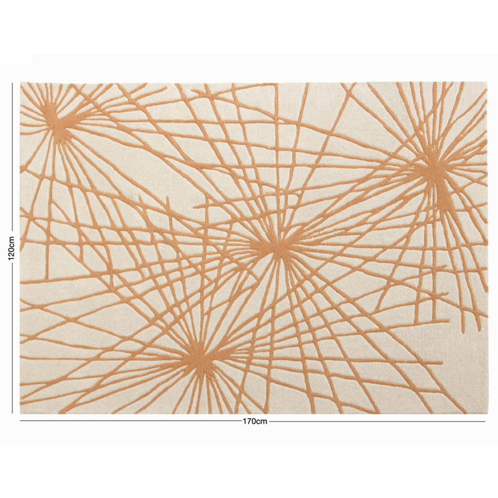Esselle Home Aura Starburst Natural and Orange Rug 120 x 170cm Image 7