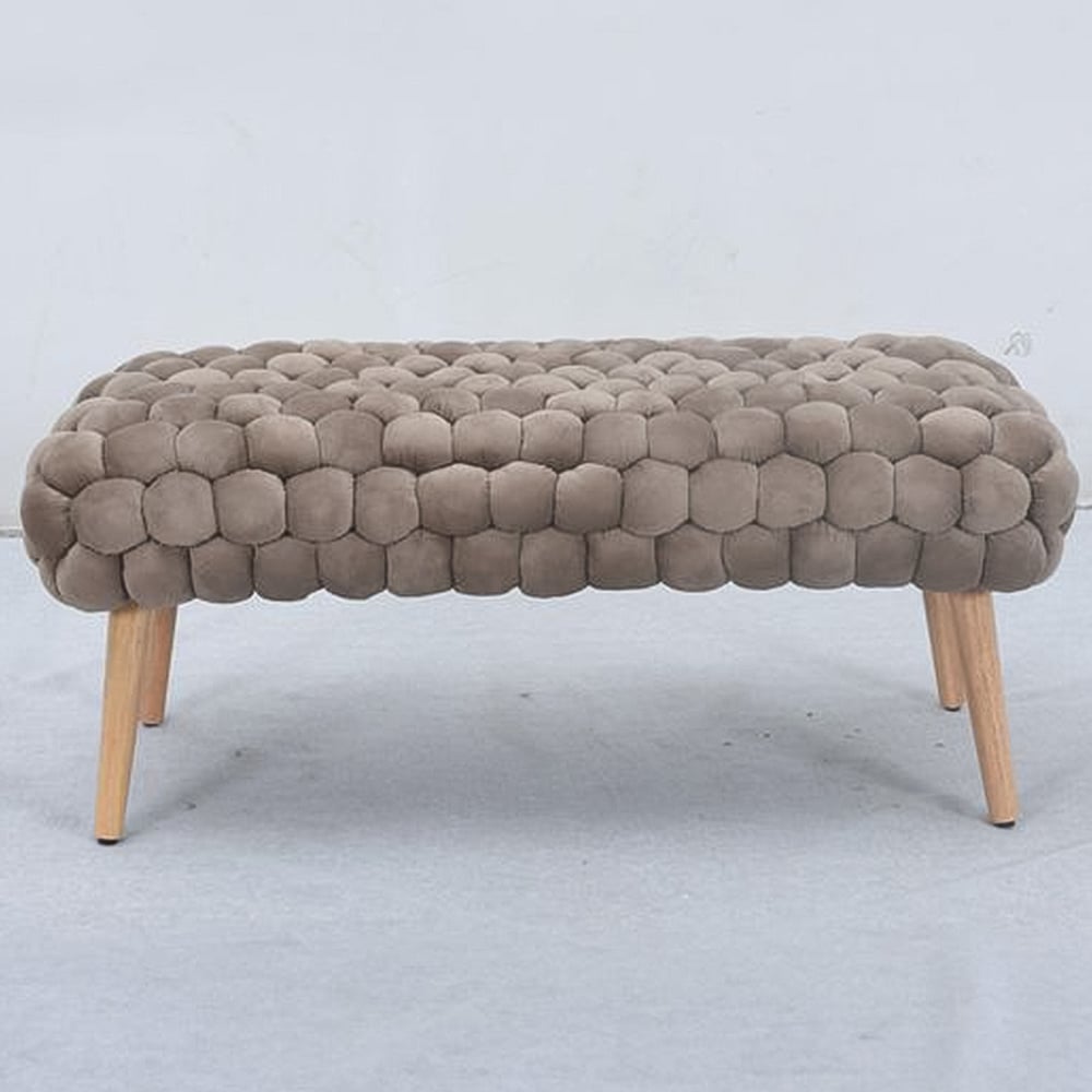 Artemis Home Cushla Mole Bubbly Velvet Large Footstool Image 1