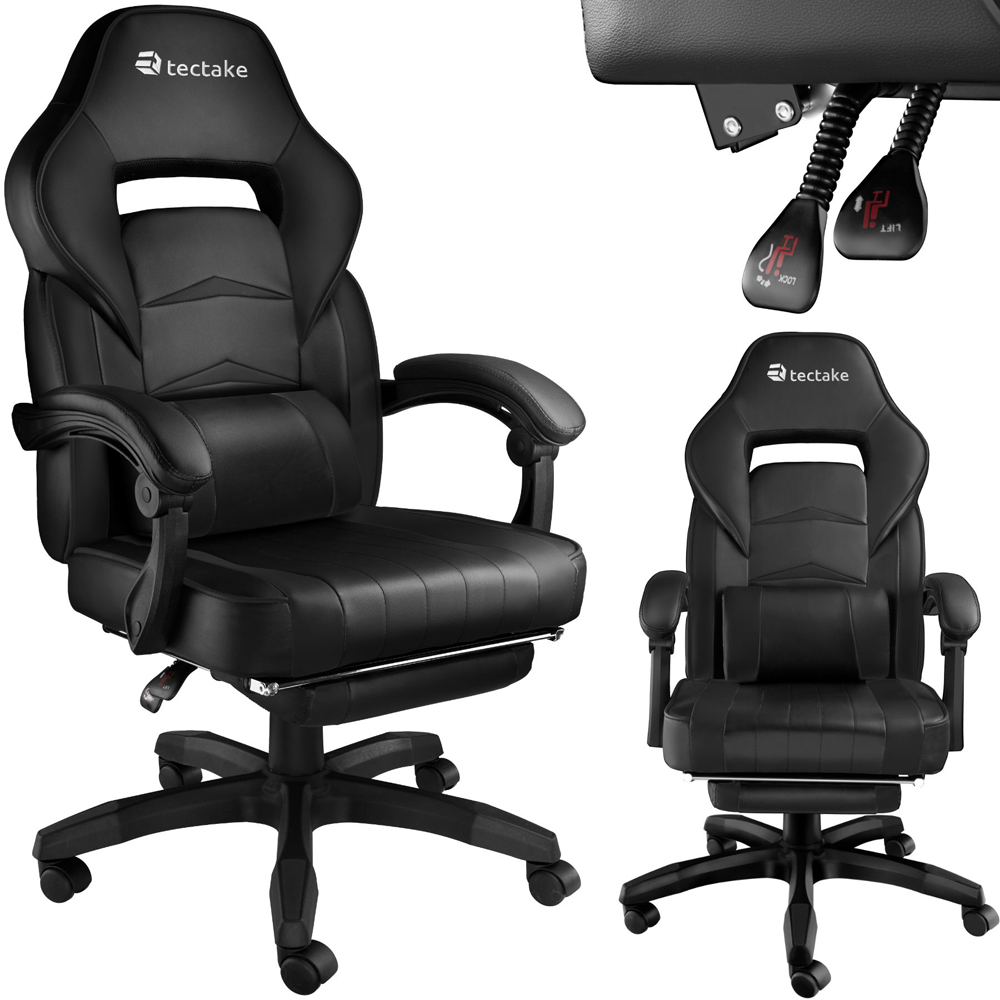 tectake Comodo Black Gaming Chair Image 2