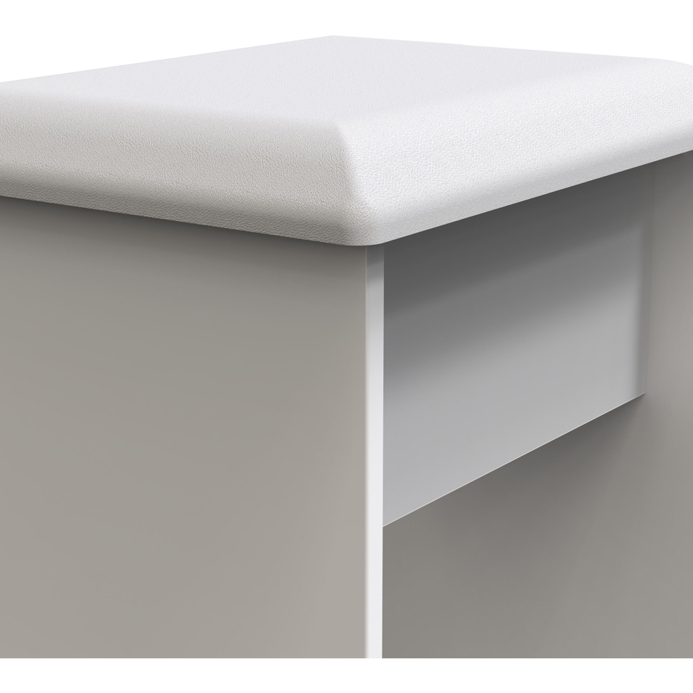 Crowndale Worcester Matt White Dressing Table Stool Image 5
