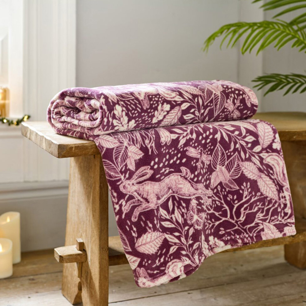 Deyongs Pink Winter Forest Throw 140 x 180cm Image 2