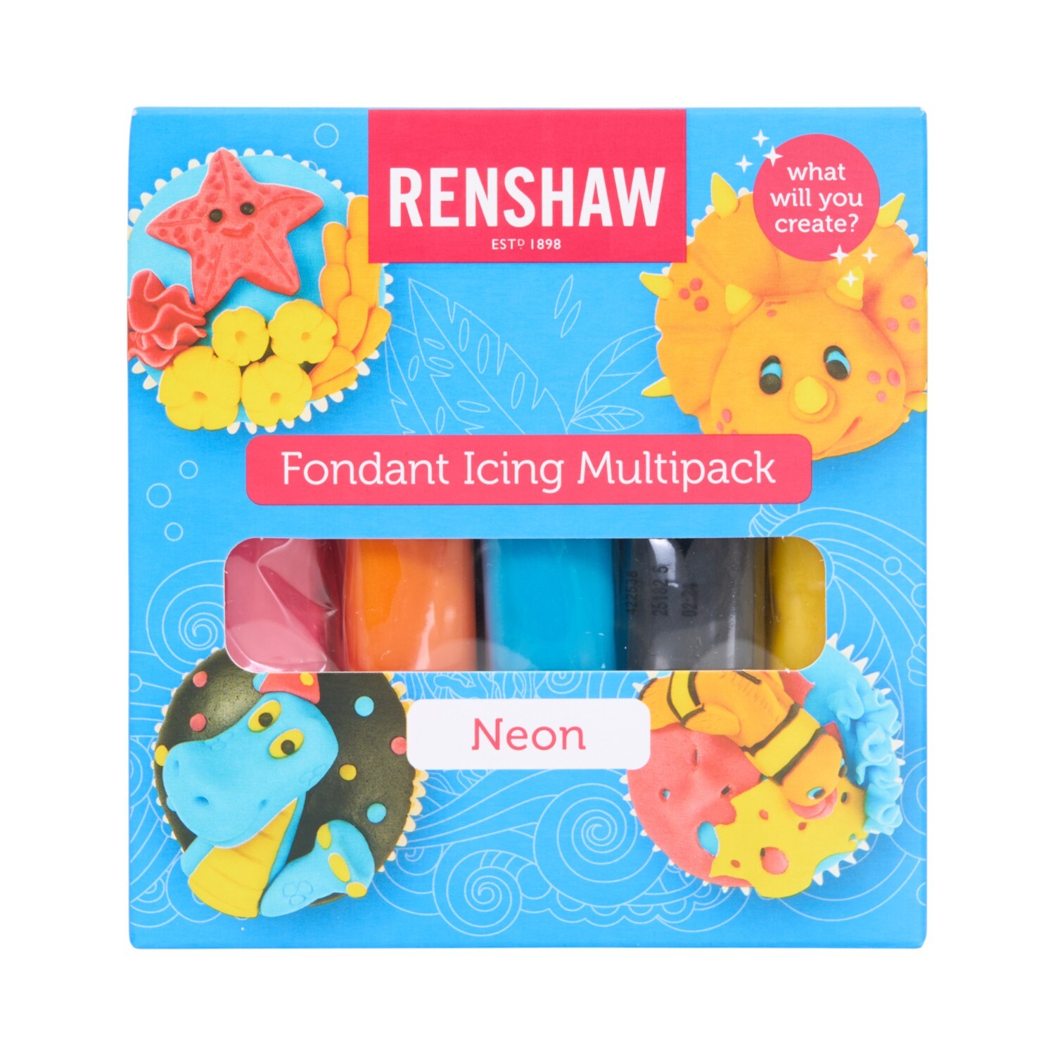 Renshaw Neon Fondant Icing Multipack Image 1