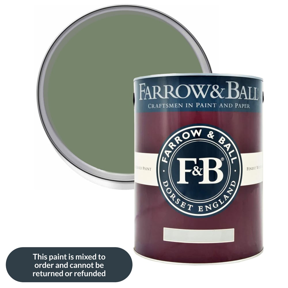 Farrow & Ball Estate Walls and Ceilings Calke Green Matt Emulsion Paint 5L Image 1