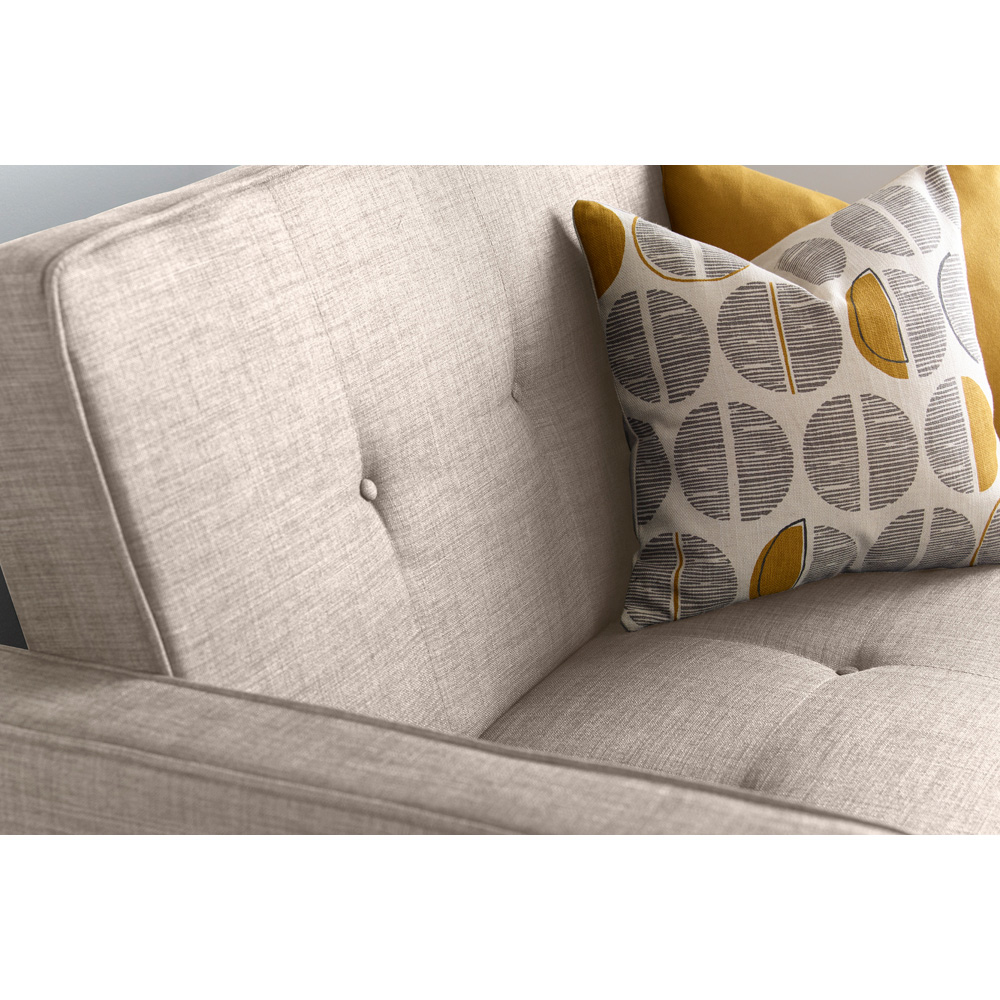 Bedmaster Troy 2 Seater Natural Linen Foldable Sofa Bed Image 7