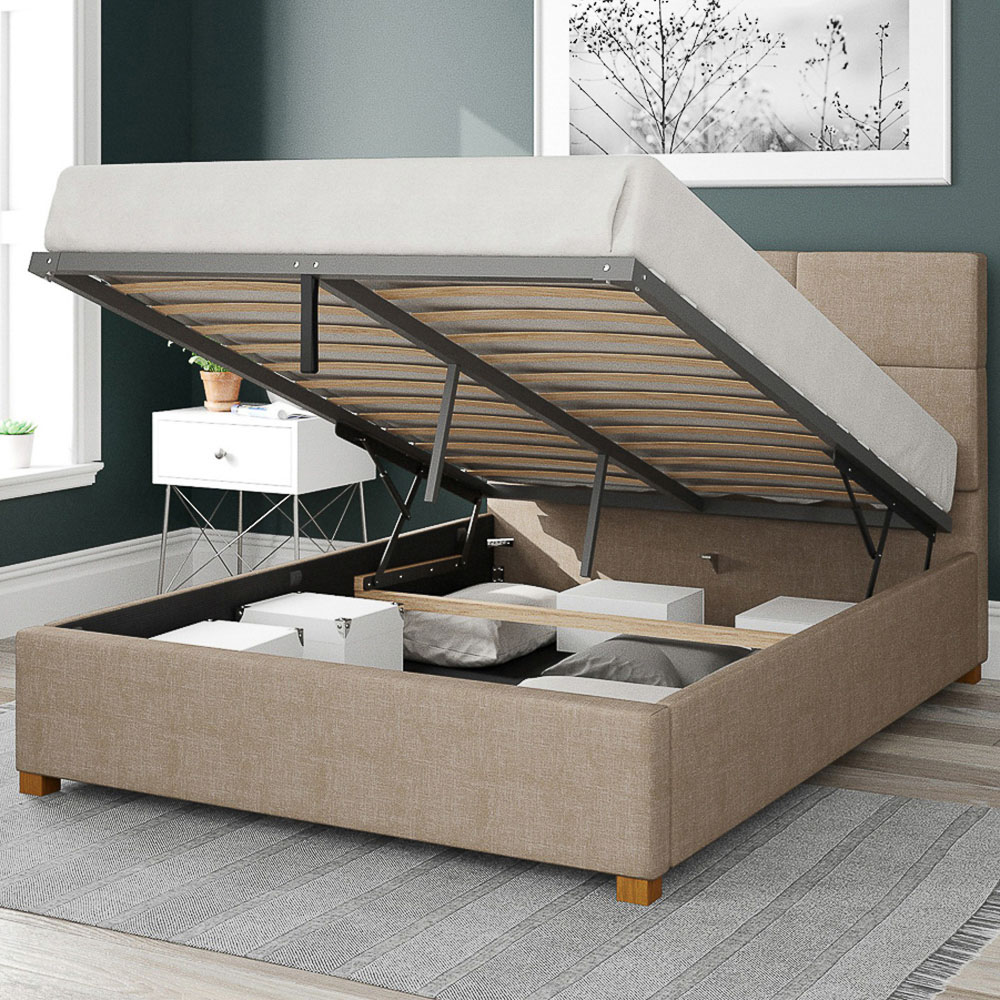 Aspire Caine Double Mink Malham Weave Ottoman Bed Image 2