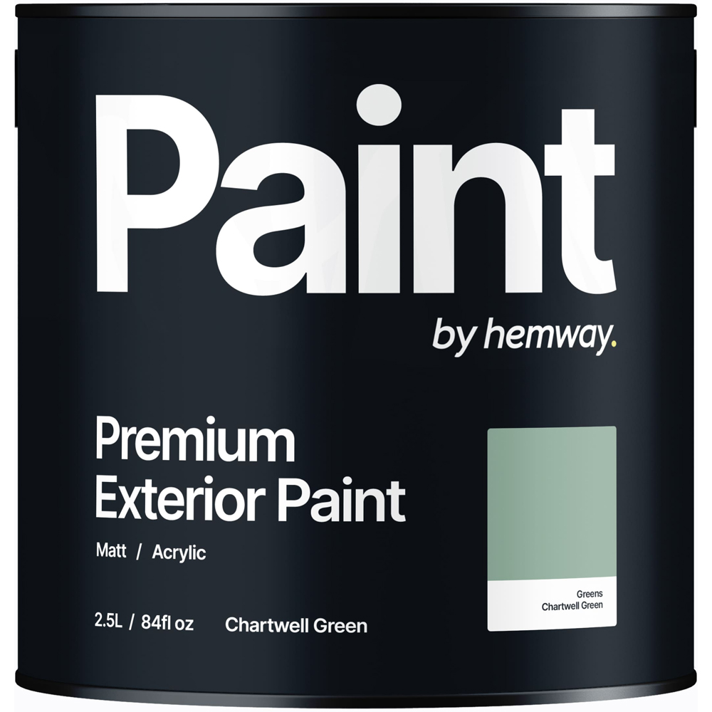 Hemway Chartwell Green Exterior Matt Acrylic Emulsion Paint 2.5L Image 2