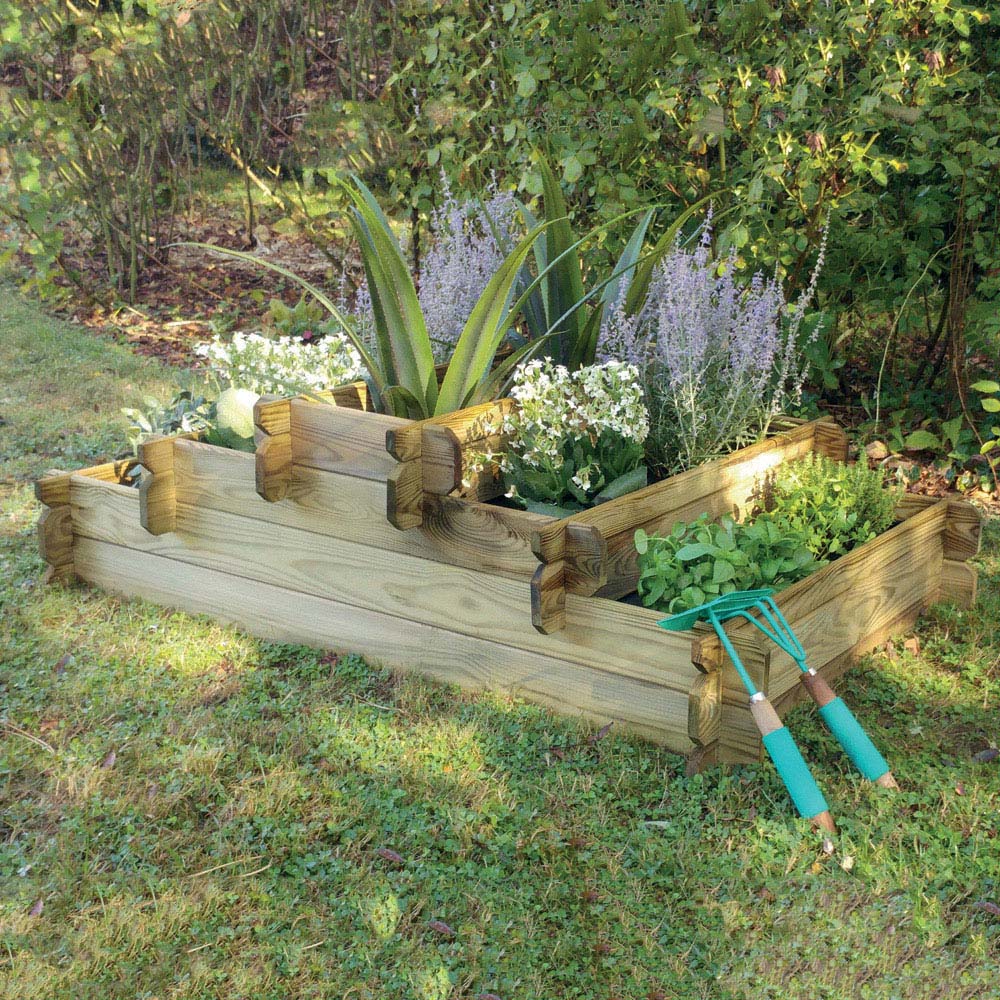 Cerland Angelic 3-Tier Wooden Podium Raised Garden Bed Image 2