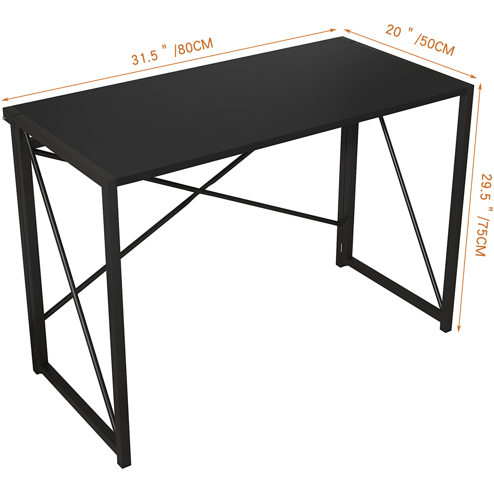 Miami Folding Computer Desk Black Image 8