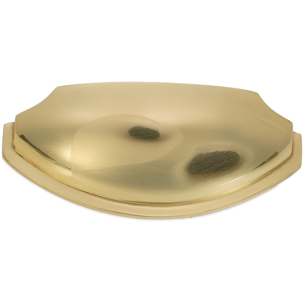 Spira Brass Tulip Polished Brass Cup Pull Drawer Handle Image 3