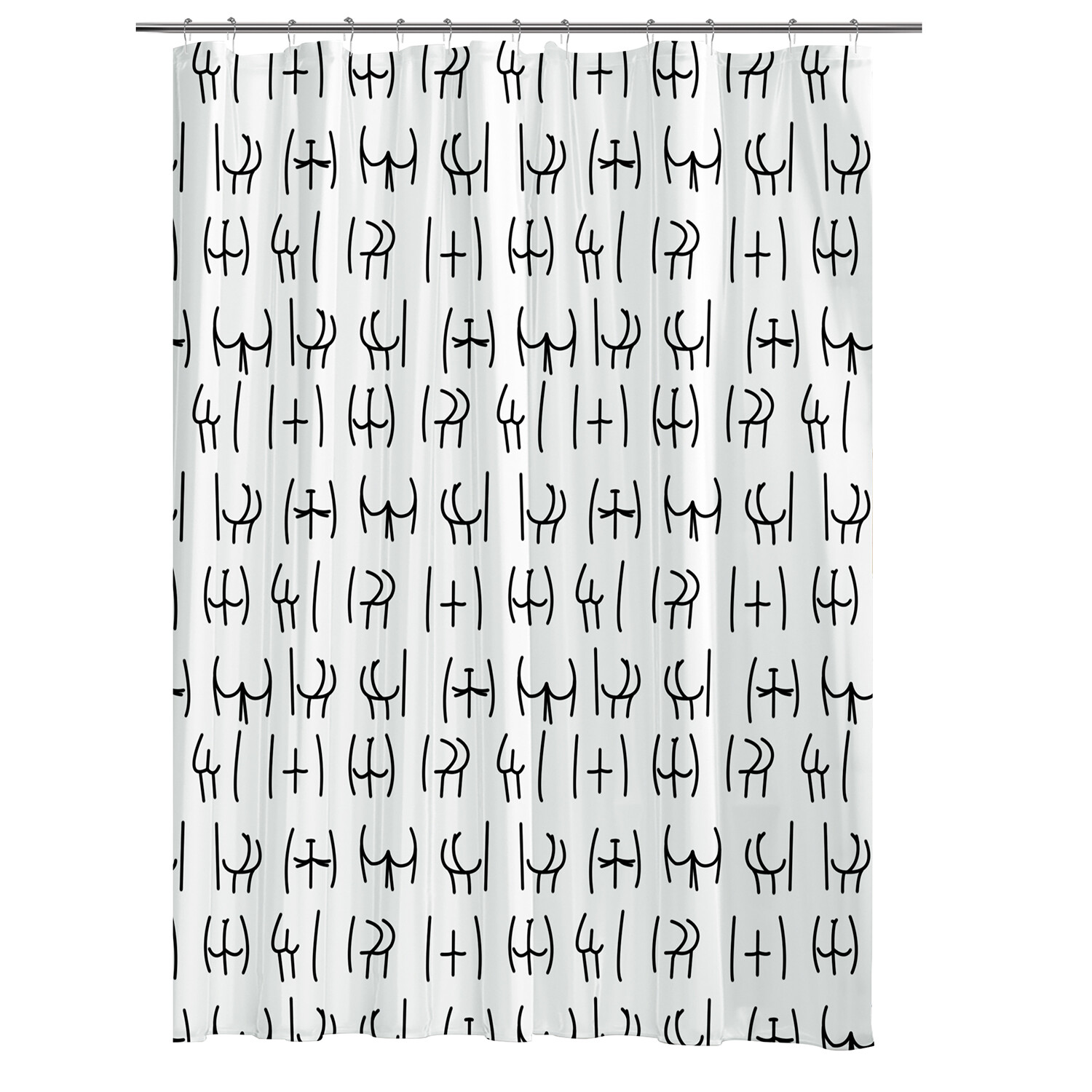 Shower Curtain - Clear and Black Image 1
