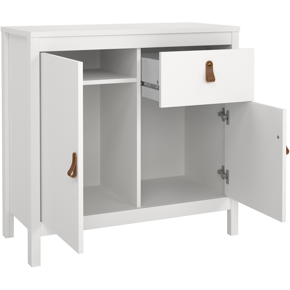 Florence Barcelona 2 Door Single Drawer White Sideboard Image 4