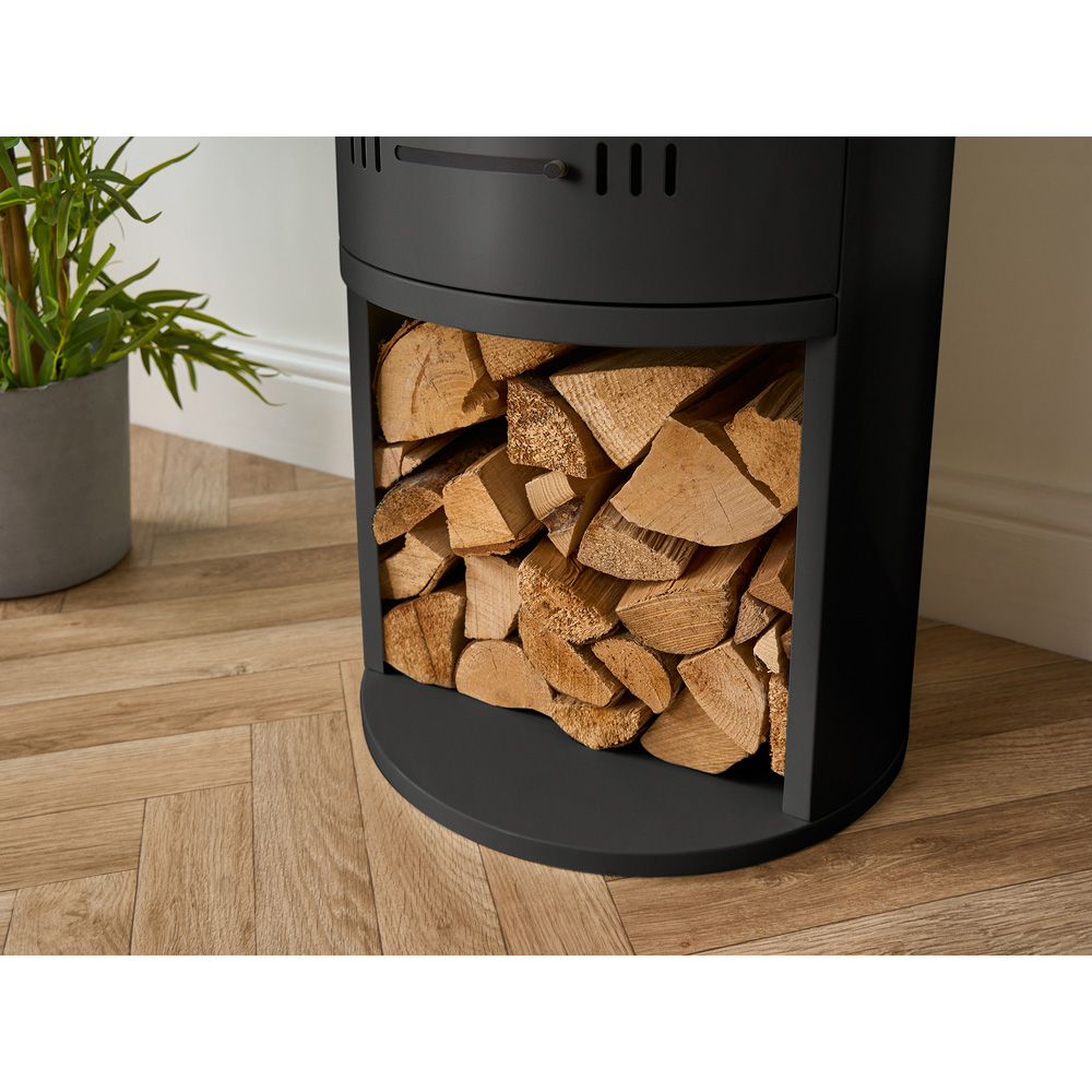 Sureflame Barilo Matte Black Bio Ethanol Stove with Log Storage 3000W Image 6