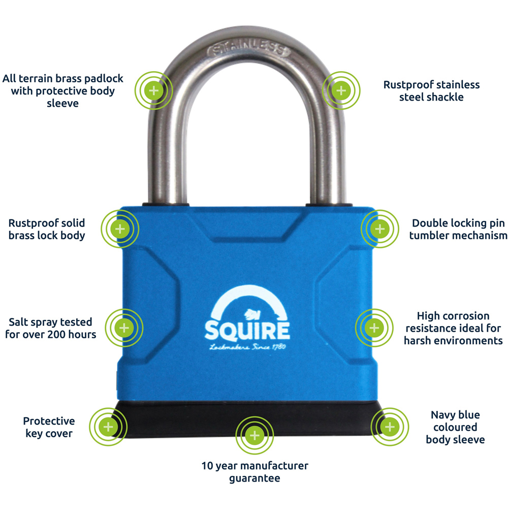 Squire 50mm Stainless Steel All Weather Shackle Padlock Image 4