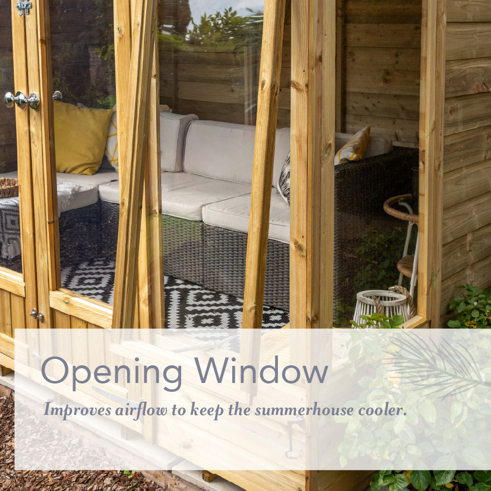 Forest Garden Beckwood 7 x 5ft Single Front Opening Shiplap Apex Summerhouse Image 8