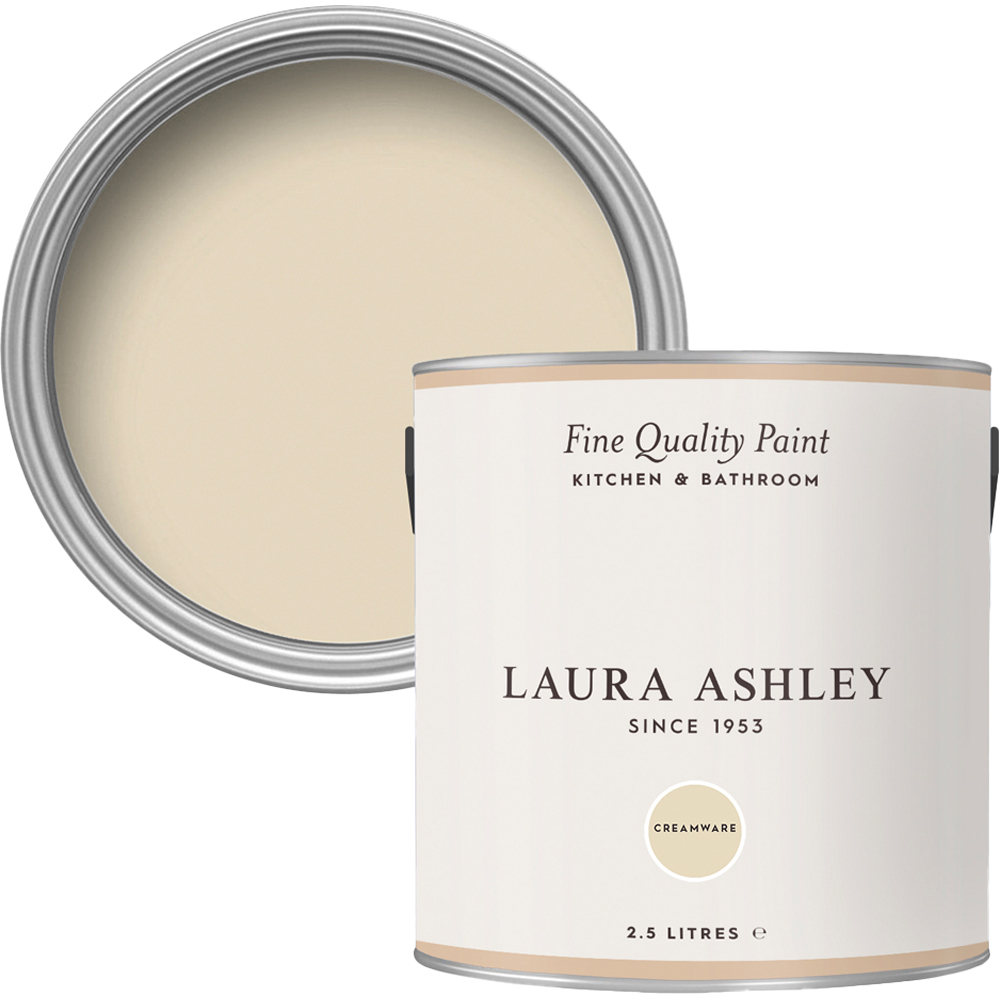 Laura Ashley Kitchen and Bathroom Creamware Emulsion Paint 2.5L Image 1