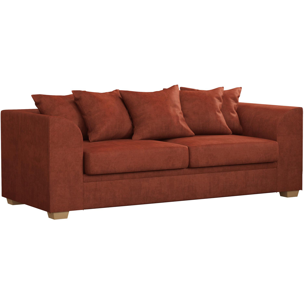 Modo 5 Seater Marmalade Plush Velvet Scatter Back Sofa Set Image 2