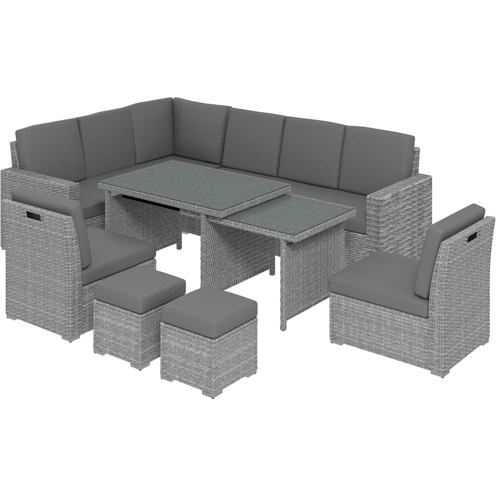 Outsunny 10 Seater Sofa Set Grey Image 2