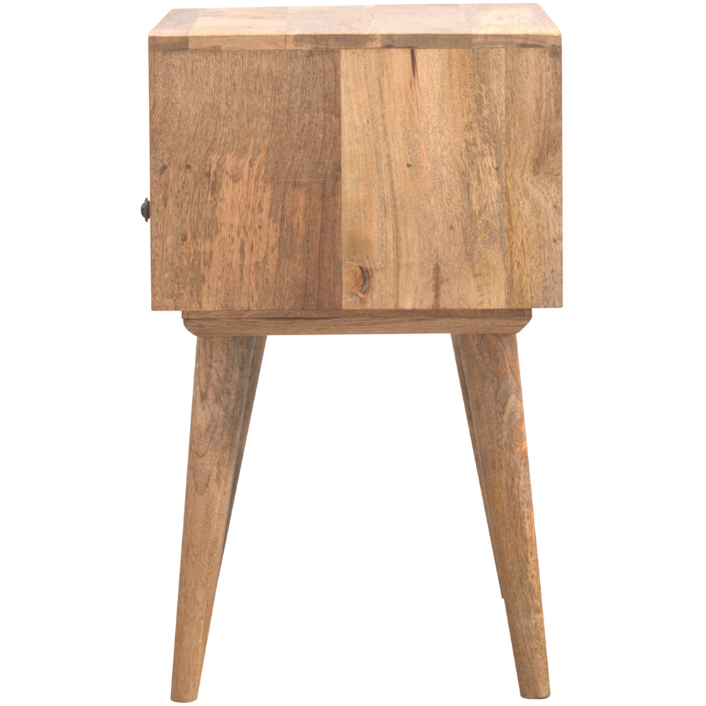 Artisan Furniture Oak-ish Single Drawer Single Shelf Solid Wood Modern Bedside Table Image 7