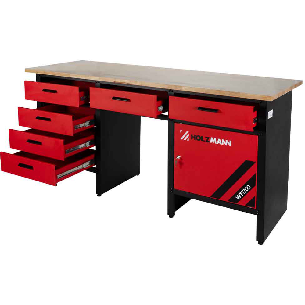 Holzmann WT1700 Single Door 6 Drawer Workbench 170 x 60cm Image 2