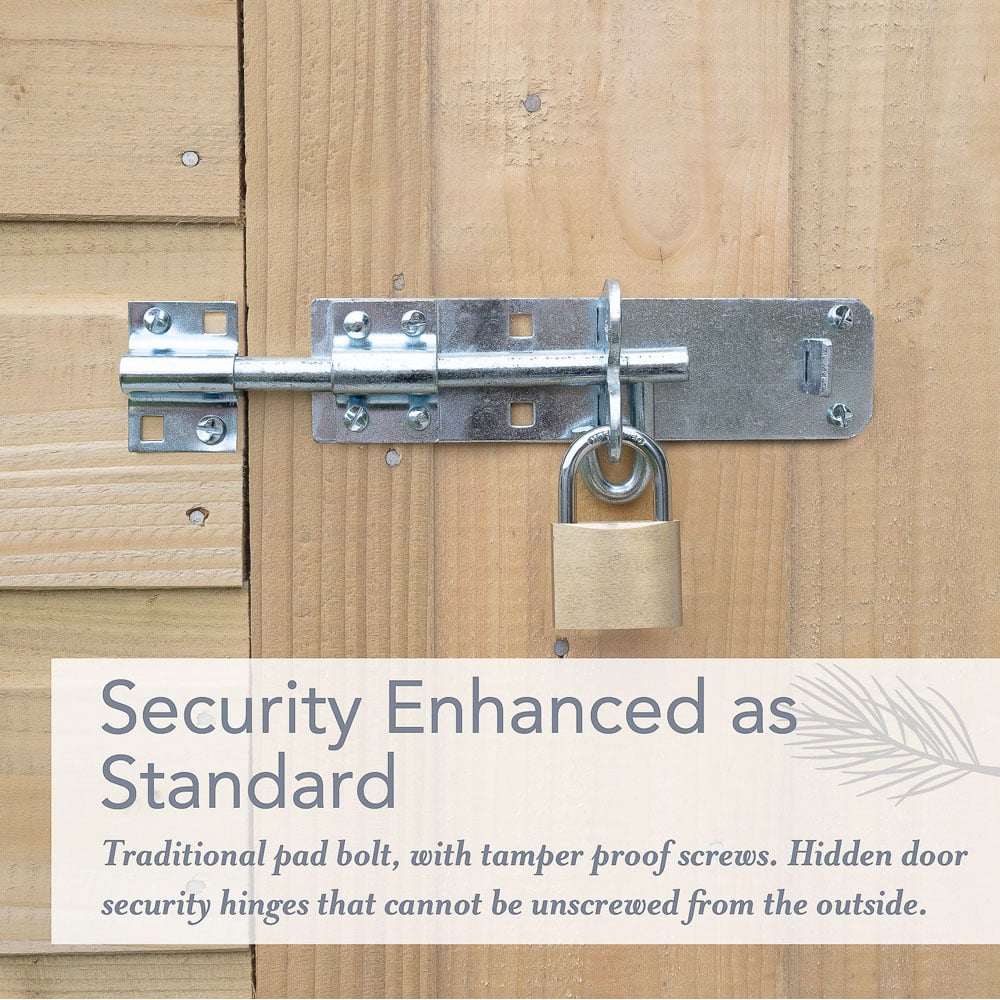 Forest Garden 6 x 4ft Beckwood Shiplap Pent Shed Image 4