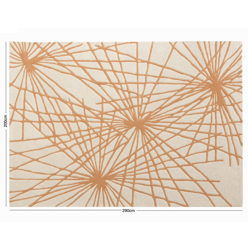 Esselle Home Aura Starburst Natural and Orange Rug 200 x 290cm Image 7