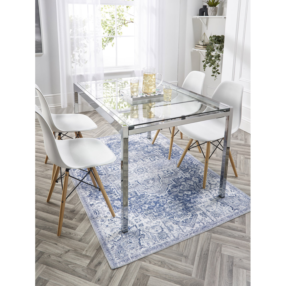 Origins My Washable Blue and Off White Garda Rug 80 x 150cm Image 2