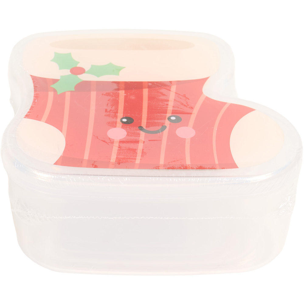 Pack of 4 Cute Christmas Nestable Lunchboxes Image 2