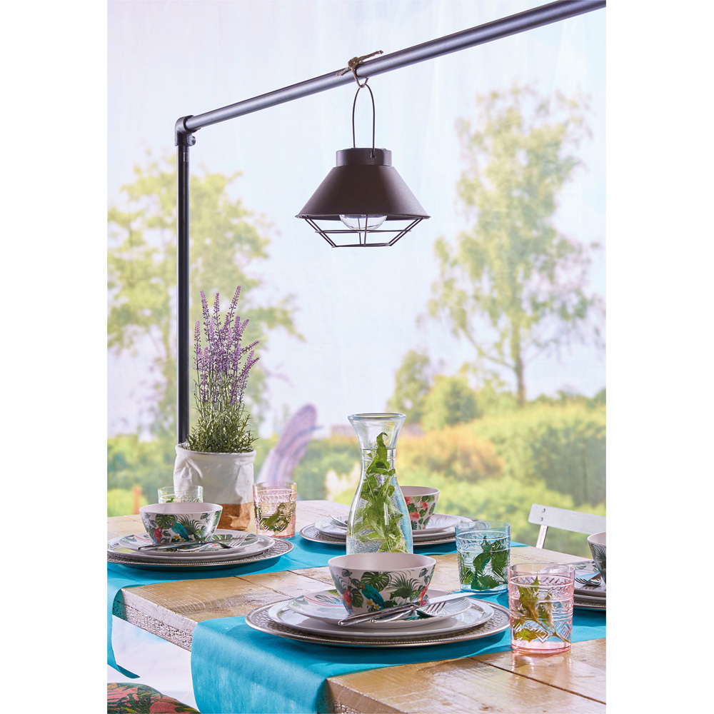 Luxform Detroit Solar Powered Steel Wire Hanging Lantern Image 2