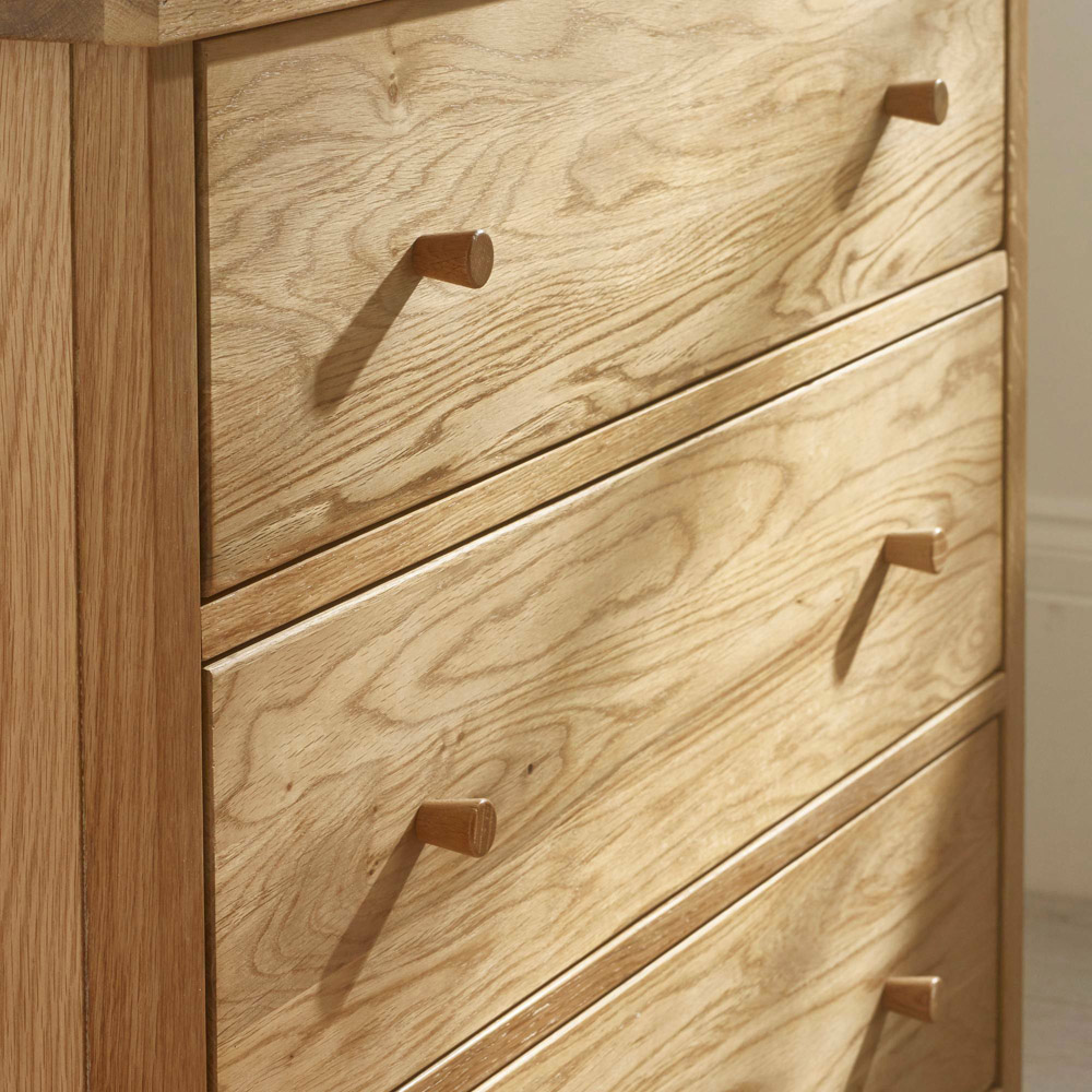 Julian Bowen Coxmoor 3 Drawer Oak Chest of Drawers Image 5
