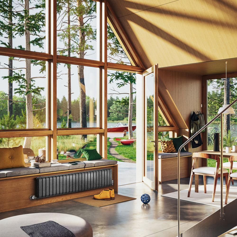 Terma Warp Room 3317 BTU Salt n Pepper Radiator 330 x 1565mm Image 6