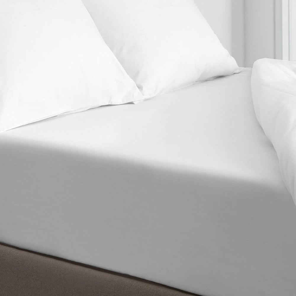 Velosso Microfibre King Size White Fitted Sheet Image 2