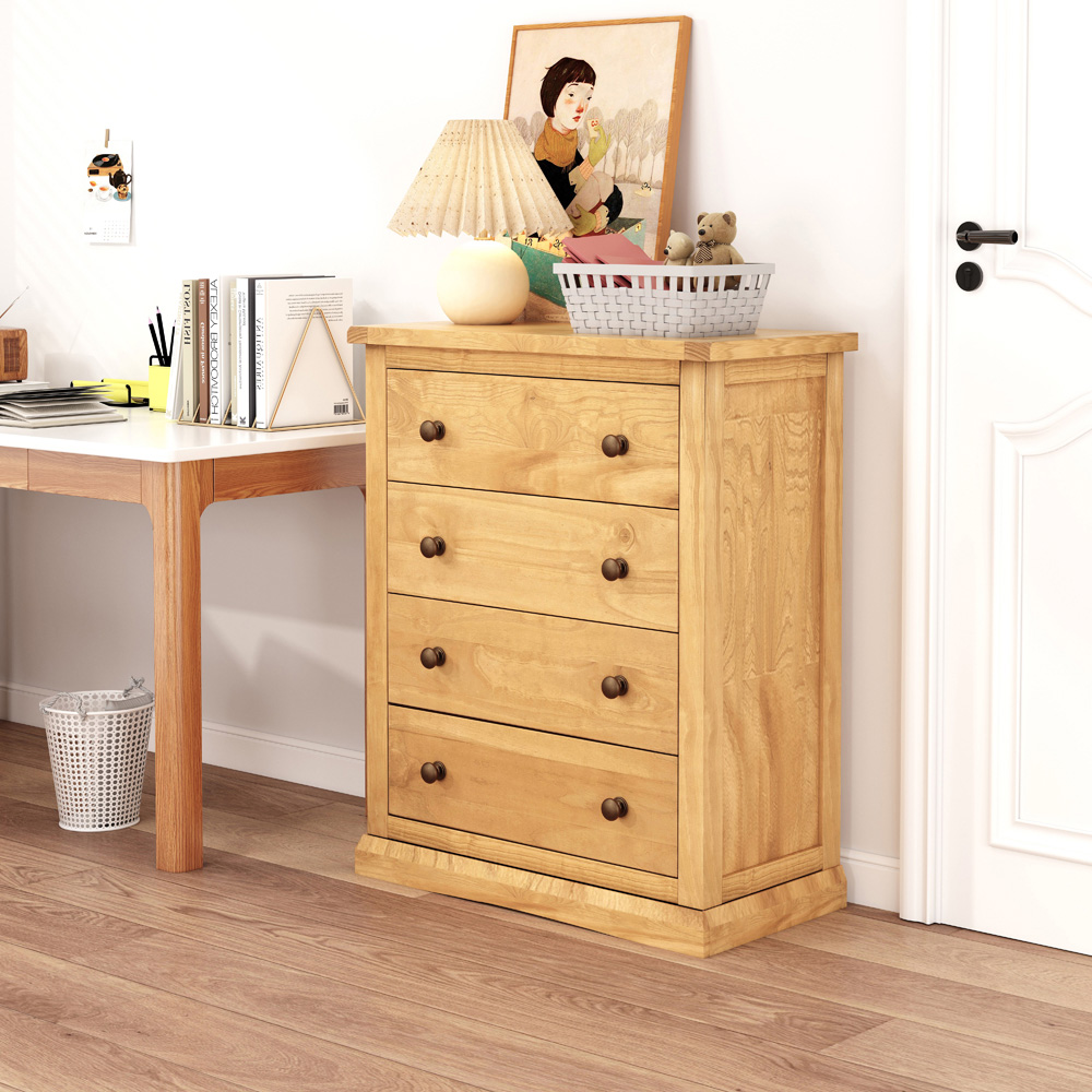 Cabinet Bits Lucca 4 Drawer Antique Wax Brass Knob Chest of Drawers Image 8