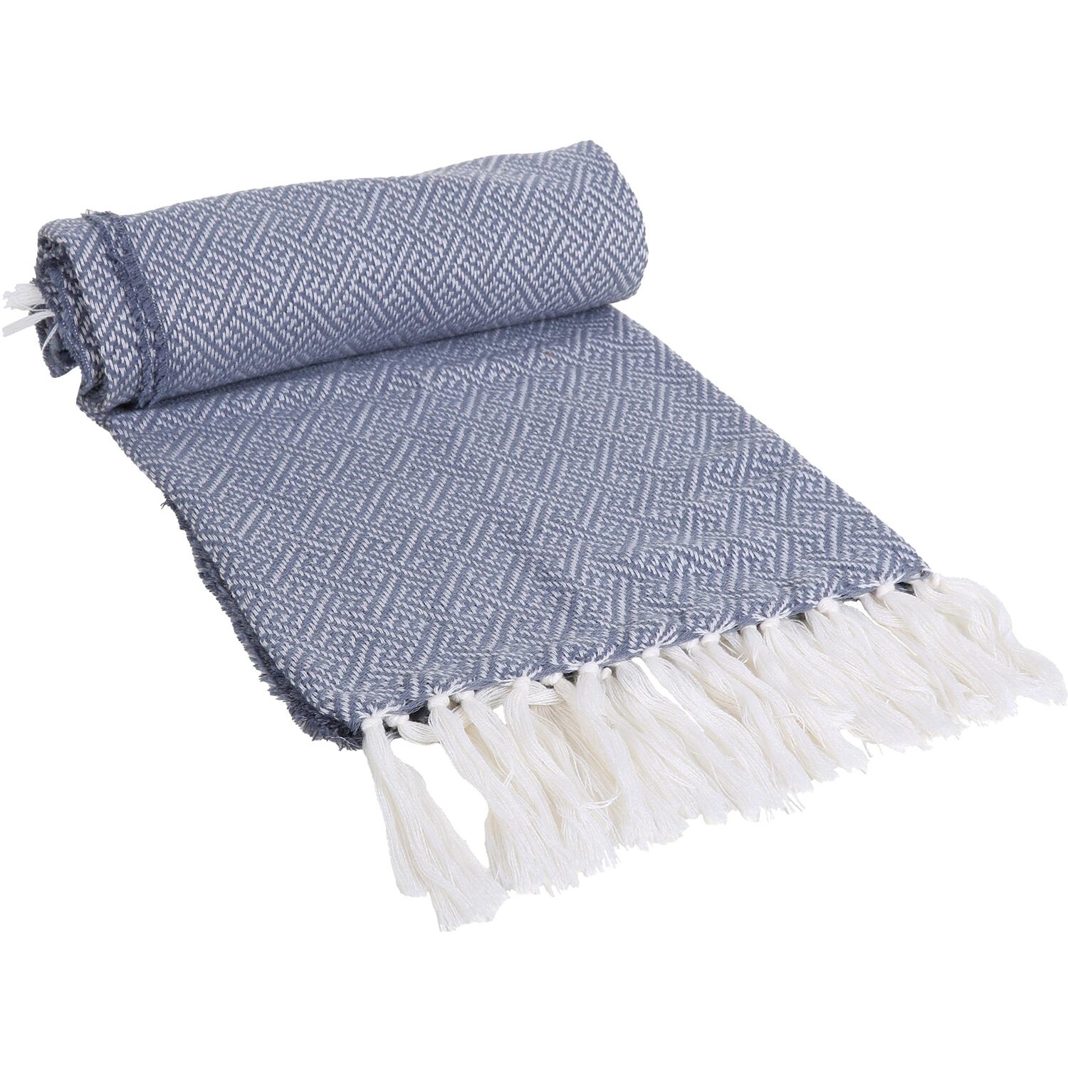 Divante Santana Geo Throw Blue 127x152cm - Blue Image 5