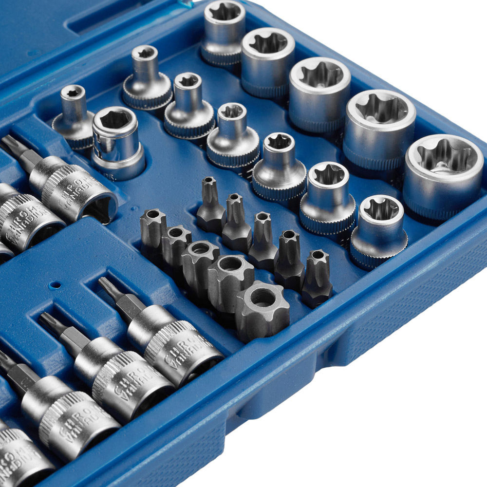 tectake 34 Piece 5/16 and 3/8 inch Socket Set Image 5