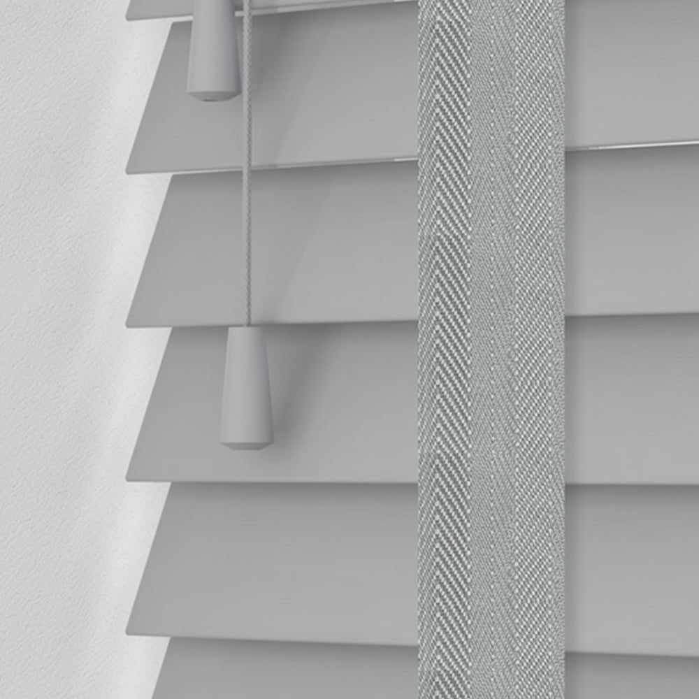 Caecus Real Wood Tape Venetian Blind Grey 60 x 160cm Image 2