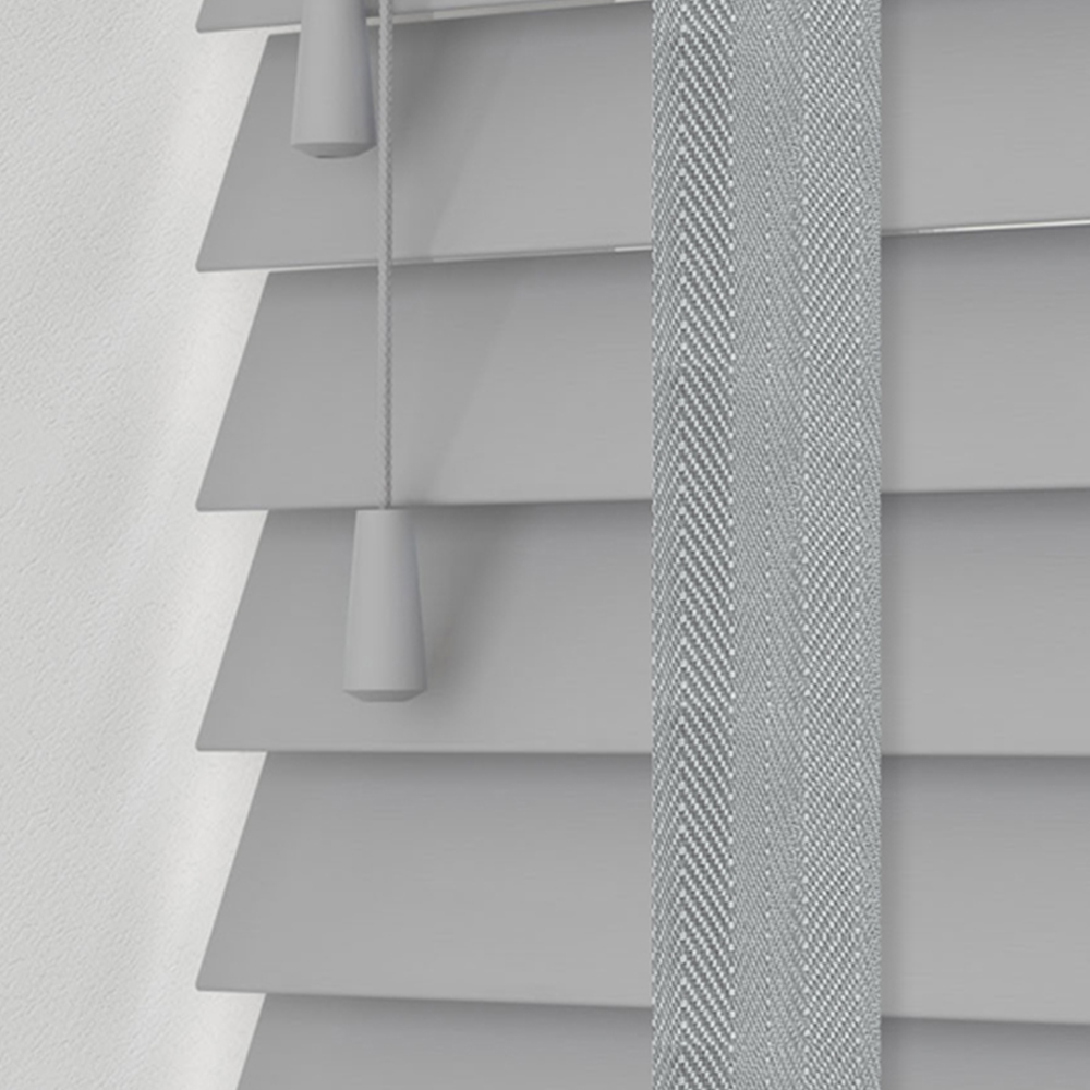 Caecus Real Wood Tape Venetian Blind Grey 60 x 200cm Image 2