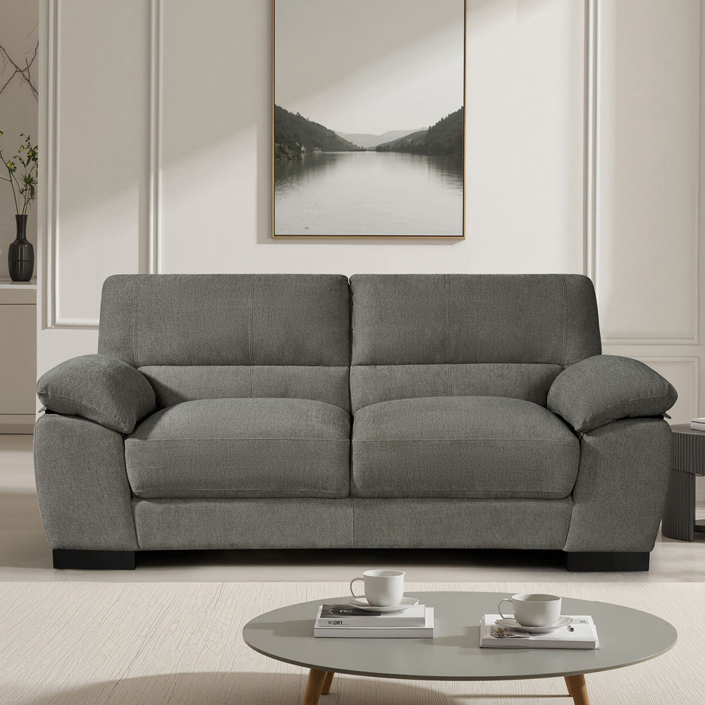 Artemis Home Roslyn 3 Seater Charcoal Fabric Sofa Image 3