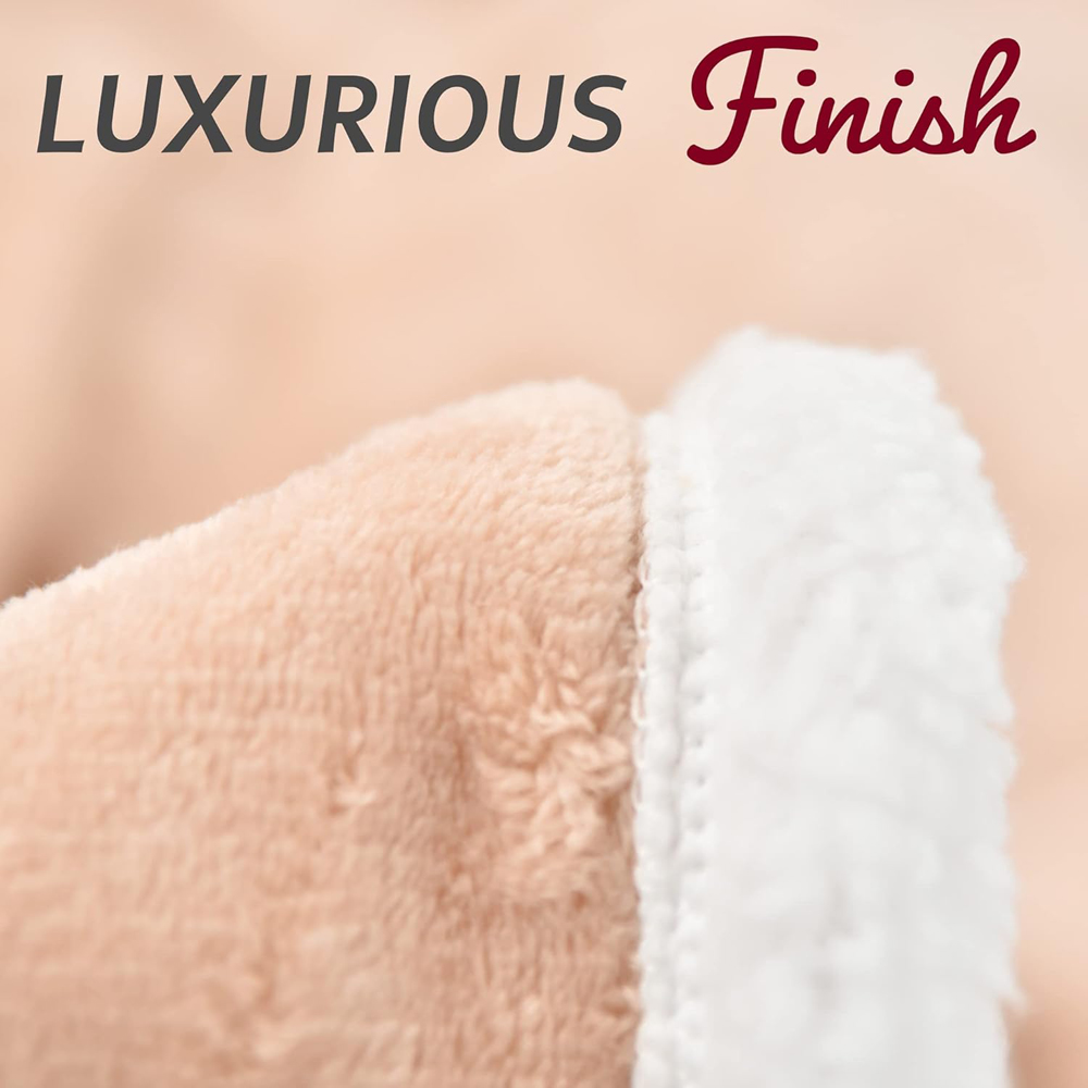 GlamHaus Toasted Almond Heated Blanket 160 x 130cm Image 5