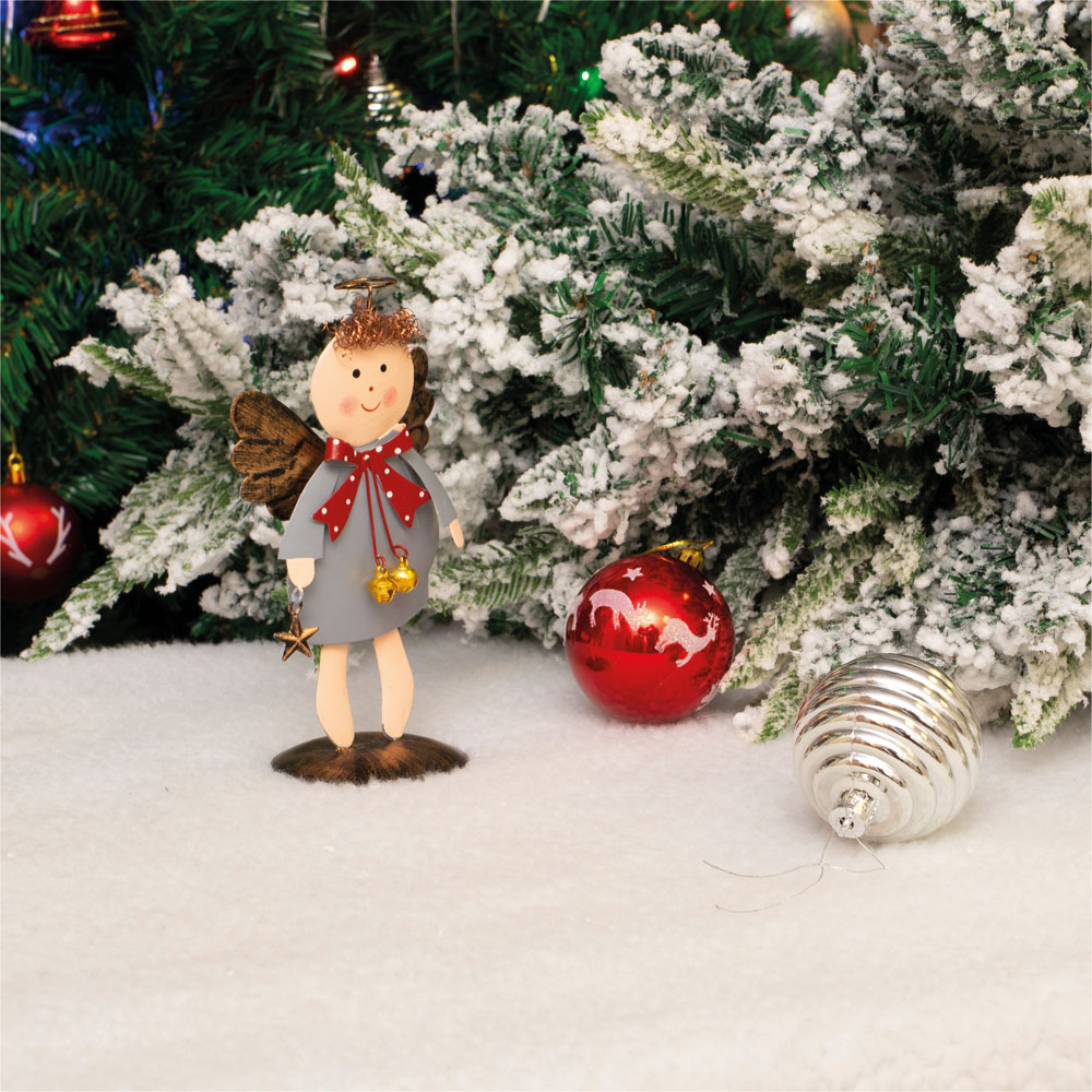 St Helens Grey Metal Angel Ornament 17cm Image 5