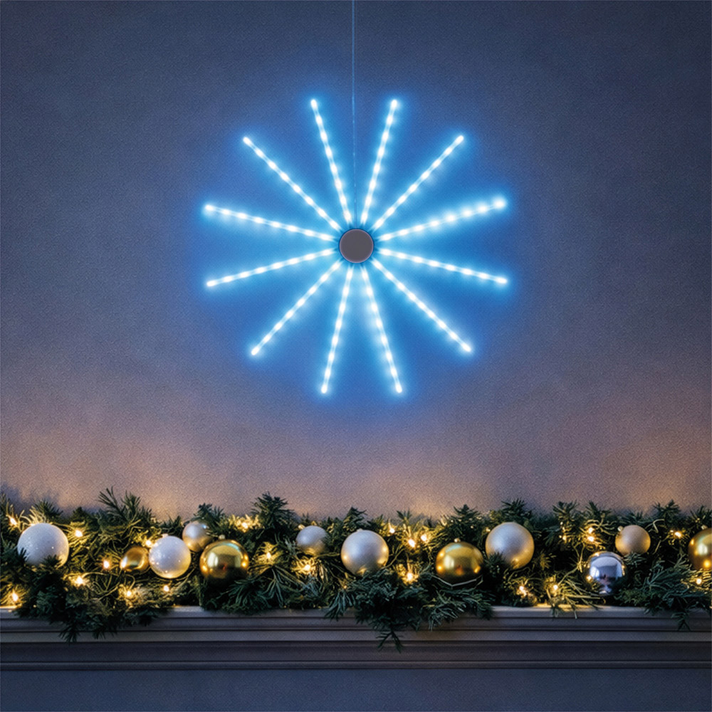 Xmas Haus 96 Multicolour LED Hanging Windmill Meteor Light Christmas Decoration 60cm Image 2