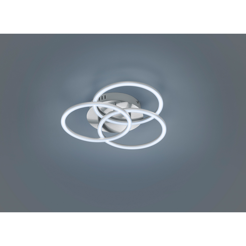TRIO Circle Matt Nickel LED Ceiling Light Image 4