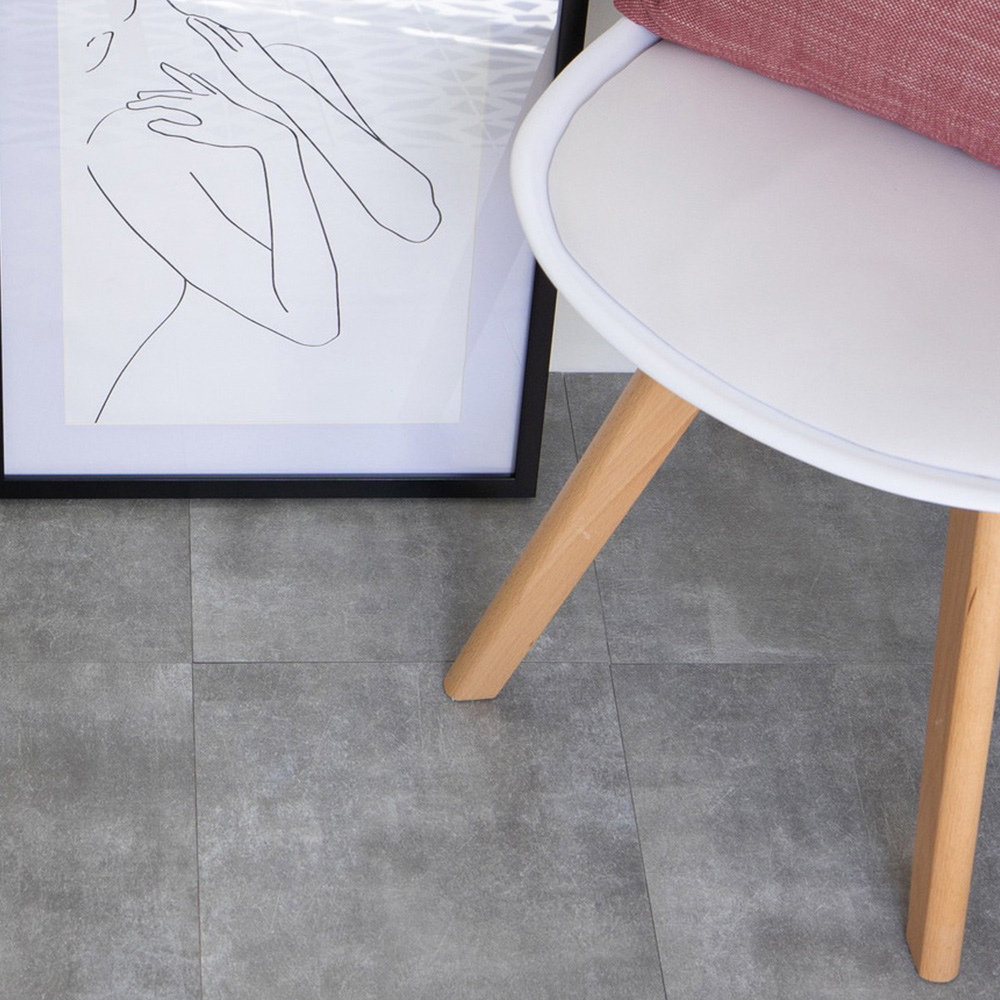 d-c-fix Solid Concrete Sticky Back Vinyl Floor Tile 33 Pack Image 3