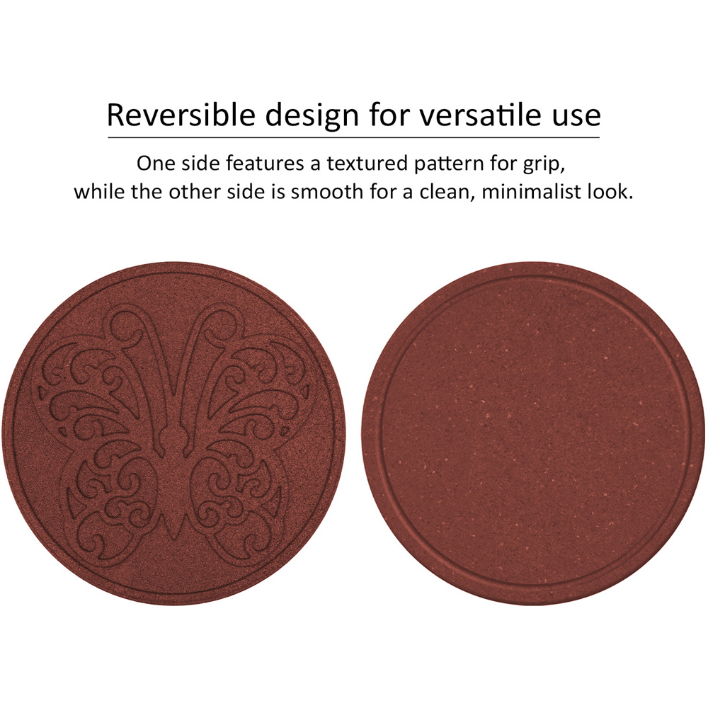Nicoman Terracotta Butterfly Reversible Garden Stepping Stone 46cm 4 Pack Image 6