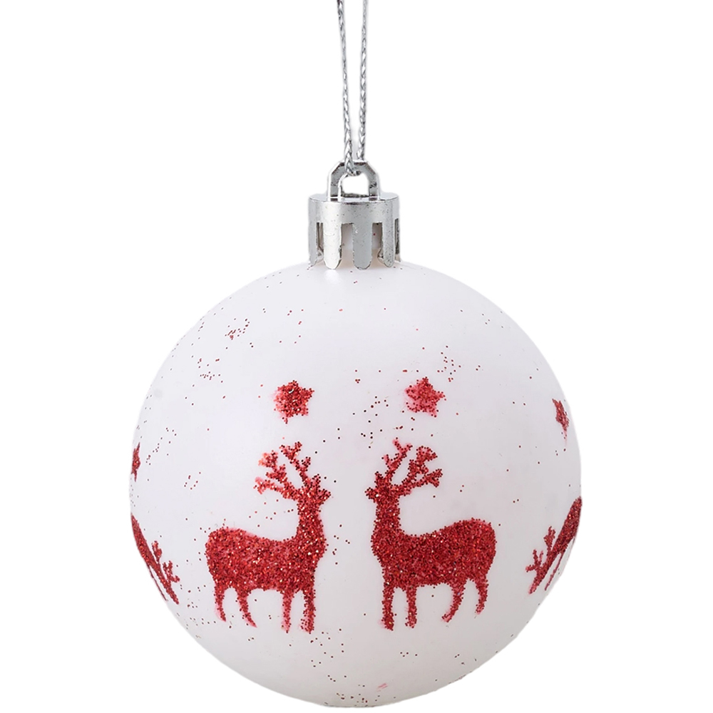 Living and Home Red and White Christmas Tree Decoration Ornaments 40 Pack Image 4
