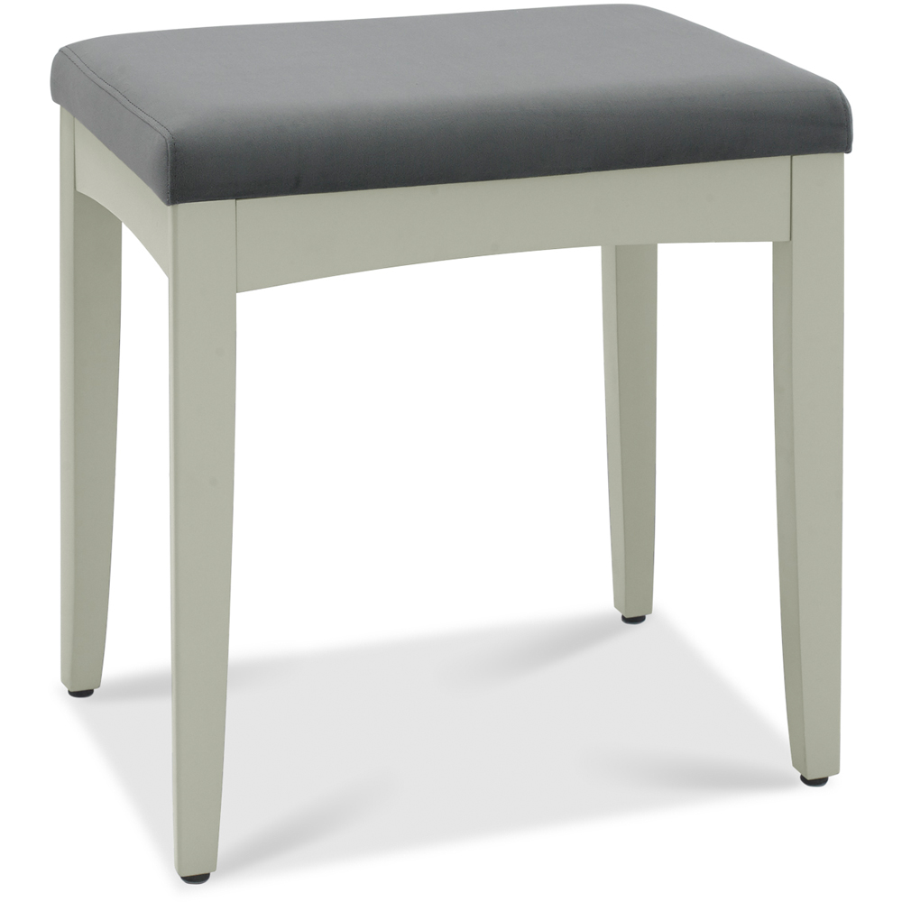 Bentley Designs Whitby Soft Grey Fabric Stool Image 2
